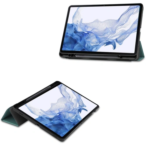 Etui Bizon Case Tab Lizard do Samsung Galaxy Tab S8 / S7 ciemnozielone