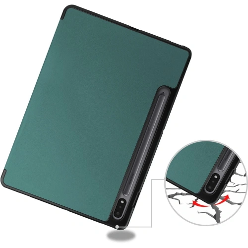 Etui Bizon Case Tab Lizard do Samsung Galaxy Tab S8 / S7 ciemnozielone