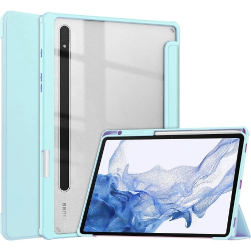 Etui Bizon Case Tab Clear Matt do Samsung Galaxy Tab S8 / S7 błękitne