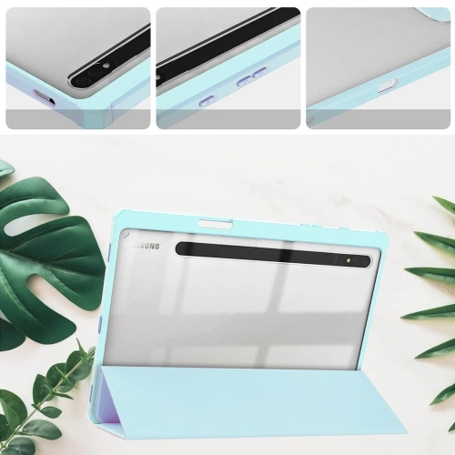 Etui Bizon Case Tab Clear Matt do Samsung Galaxy Tab S8 / S7 błękitne
