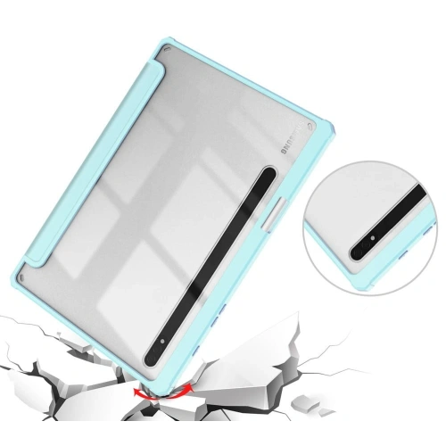 Etui Bizon Case Tab Clear Matt do Samsung Galaxy Tab S8 / S7 błękitne