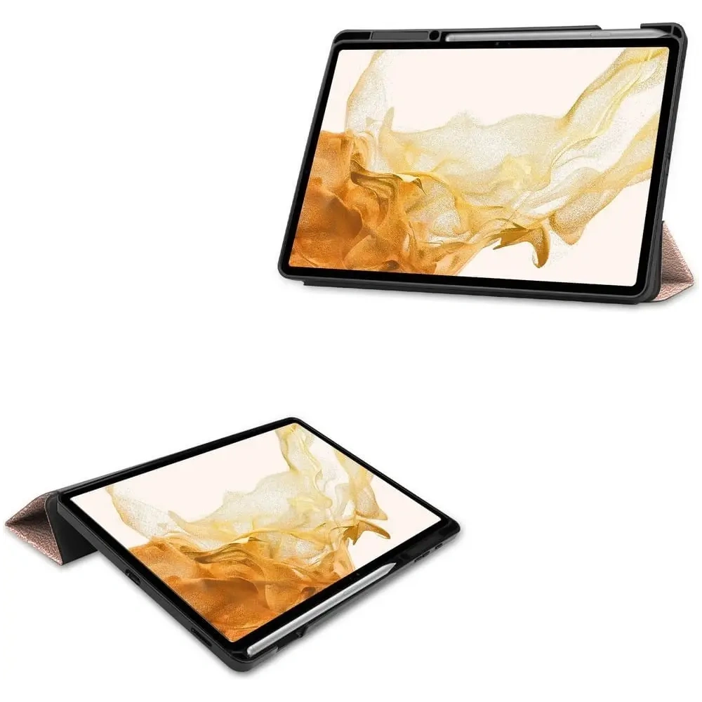 Hurtownia GSM - Bizon Case Tab Lizard Samsung Galaxy Tab S8 Plus / S7 Plus aur roz - BIZ1779 - {ean13} - Hurt