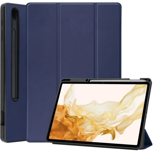 Etui Bizon Case Tab Lizard do Samsung Galaxy Tab S8 Plus / S7 Plus granatowe