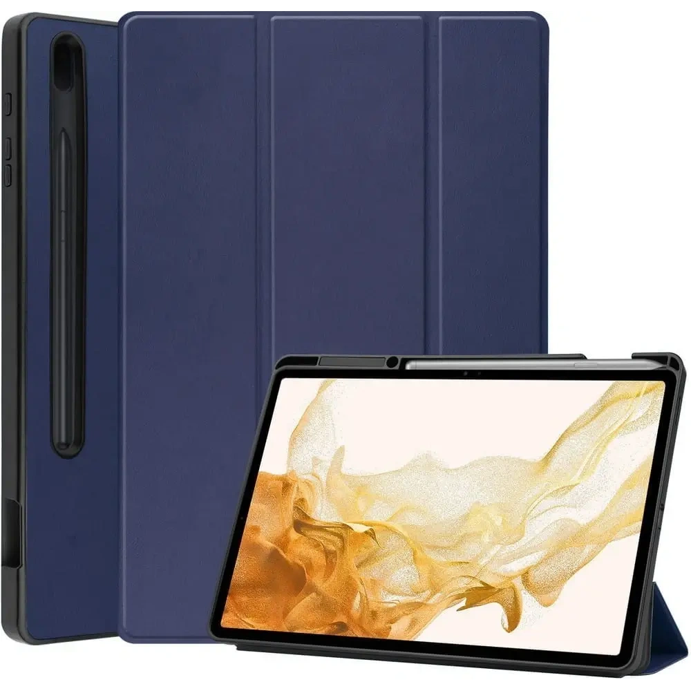 Hurtownia GSM - Bizon Case Tab Lizard Samsung Galaxy Tab S8 Plus / S7 Plus sötétkék - BIZ1780 - {ean13} - Hurt