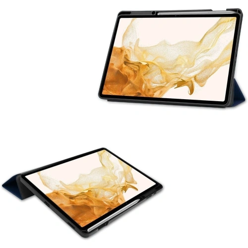 Etui Bizon Case Tab Lizard do Samsung Galaxy Tab S8 Plus / S7 Plus granatowe