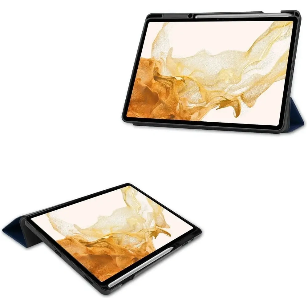 Hurtownia GSM - Caz pentru Bizon Tab Lizard Samsung Galaxy Tab S8 Plus / S7 Plus albastru marin - BIZ1780 - {ean13} - Hurt