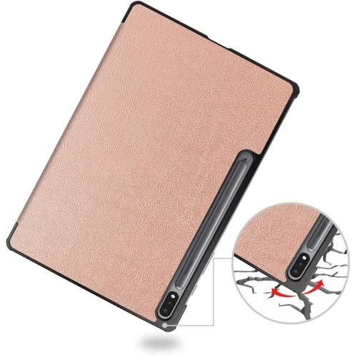 Etui Bizon Case Tab Croc do Samsung Galaxy Tab S8 Plus / S7 Plus różowozłote
