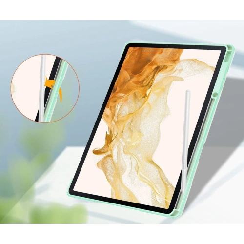 Etui Bizon Case Tab Clear Matt do Samsung Galaxy Tab S8 Plus / S7 Plus / S7 FE miętowe