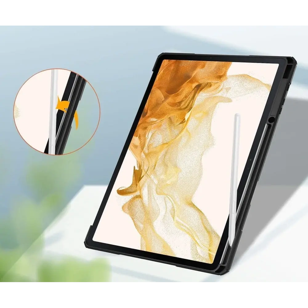 Hurtownia GSM - Bizon tok Tab Átlátszó Matt Samsung Galaxy Tab S8 Plus / S7 Plus / S7 FE fekete - BIZ1789 - {ean13} - Hurt