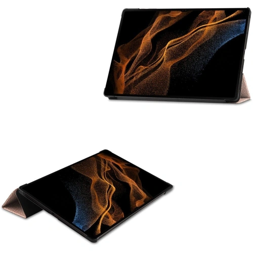 Etui Bizon Case Tab Croc do Samsung Galaxy Tab S8 Ultra różowozłote