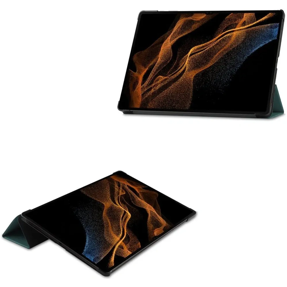Hurtownia GSM - Etui Bizon Case Tab Croc do Samsung Galaxy Tab S8 Ultra tmavě zelené - BIZ1792 - {ean13} - Hurt