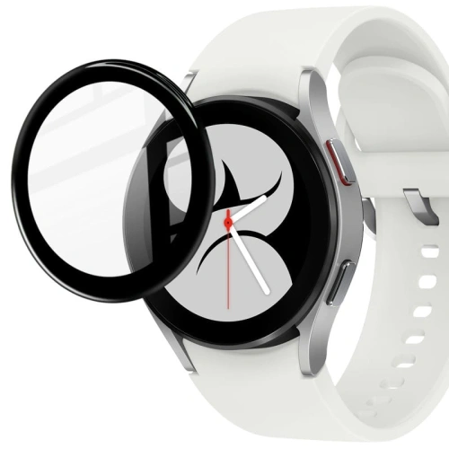 Szkło hybrydowe Bizon Glass Edge do Samsung Galaxy Watch 4 40 mm czarne