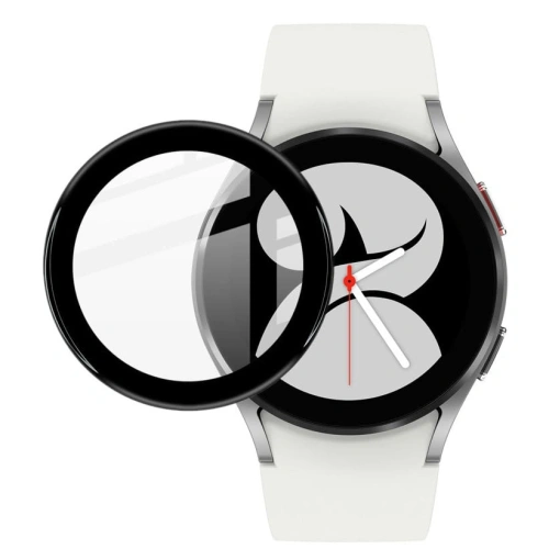 Szkło hybrydowe Bizon Glass Edge do Samsung Galaxy Watch 4 40 mm czarne