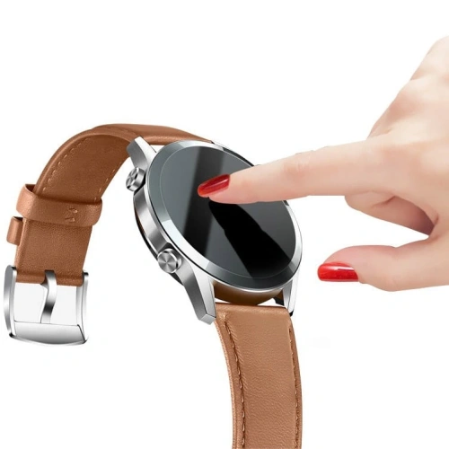 Szkło hybrydowe Bizon Glass Edge do Samsung Galaxy Watch 4 44 mm czarne