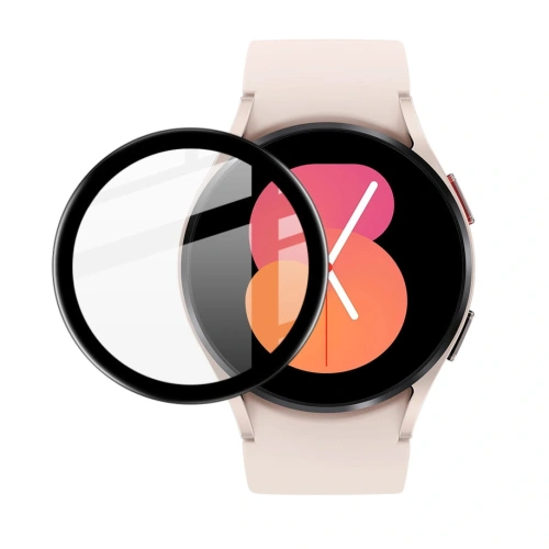 Szkło hybrydowe Bizon Glass Edge do Samsung Galaxy Watch 5 / 6 40 mm czarne