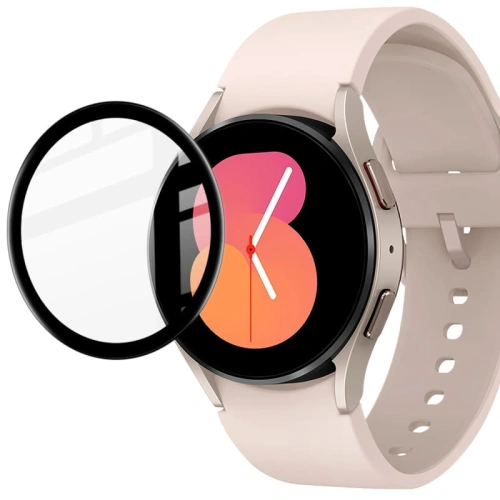 Szkło hybrydowe Bizon Glass Edge do Samsung Galaxy Watch 5 / 6 40 mm czarne