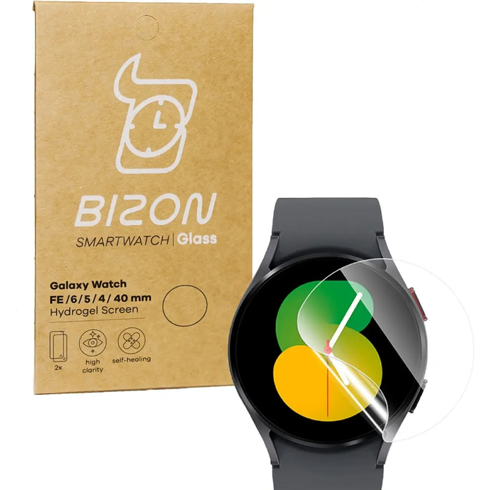 Hurtownia GSM - Fólie hydrogelová na displej Bizon Glass Hydrogel Samsung Galaxy Watch FE / 6 / 5 / 4 40mm [2 PACK] - BIZ1800 - {ean13} - Hurt