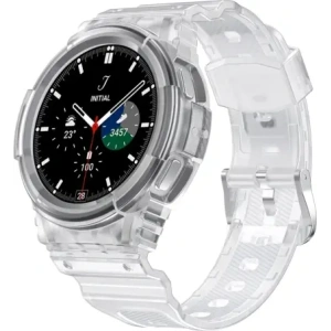 Hurtownia GSM - Etui s páskem Bizon Strap + Case Watch Action do Samsung Galaxy Watch 4 / 5 40 mm průhledné - BIZ1801 - {ean13} - Hurt