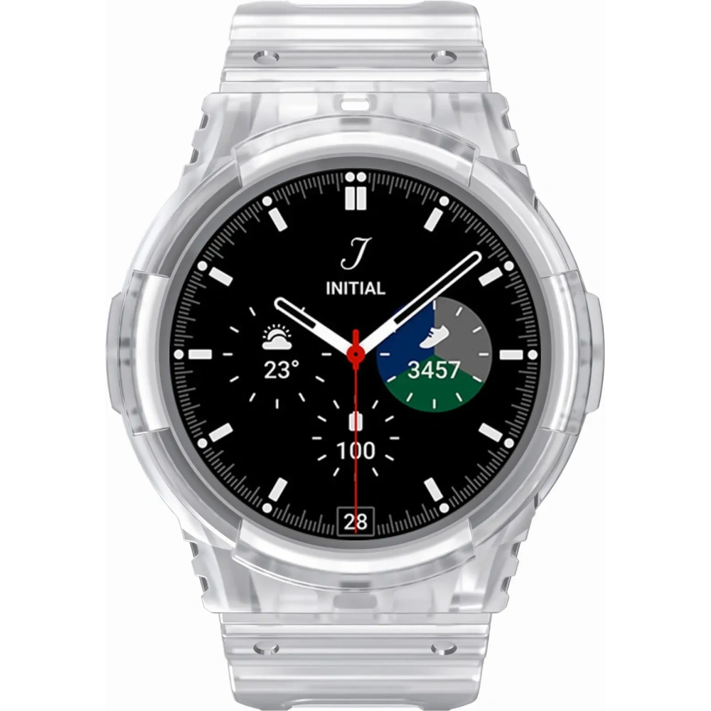 Wholesale Bizon Strap + Case Watch Action Samsung Galaxy Watch 4 / 5 40 mm clear - BIZ1801 - {ean13} - Hurt