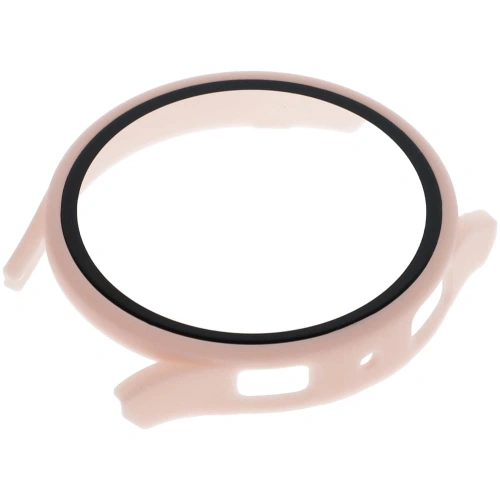 Etui Bizon Case+Glass do Samsung Galaxy Watch 5 44mm różowe