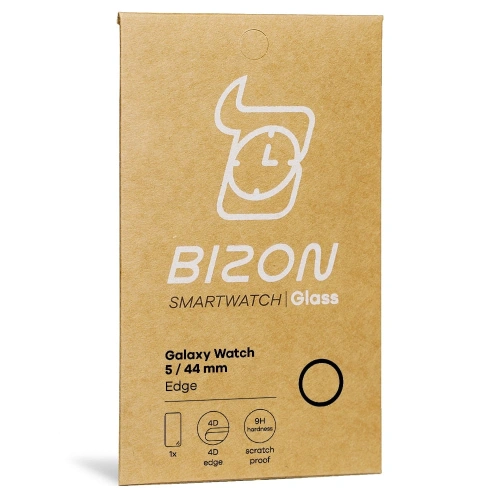 Szkło hybrydowe Bizon Glass Edge do Samsung Galaxy Watch 5 / 6 44 mm czarne