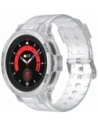 Etui z paskiem Bizon Strap + Case Watch Action Pro do Samsung Galaxy Watch 5 Pro 45 mm przezroczyste