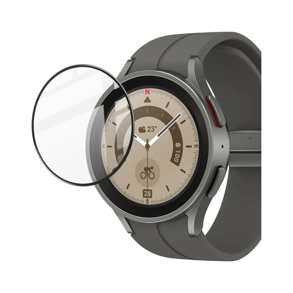 Wholesale Bizon Glass Edge Samsung Galaxy Watch 5 Pro 45 mm black - BIZ1810 - {ean13} - Hurt