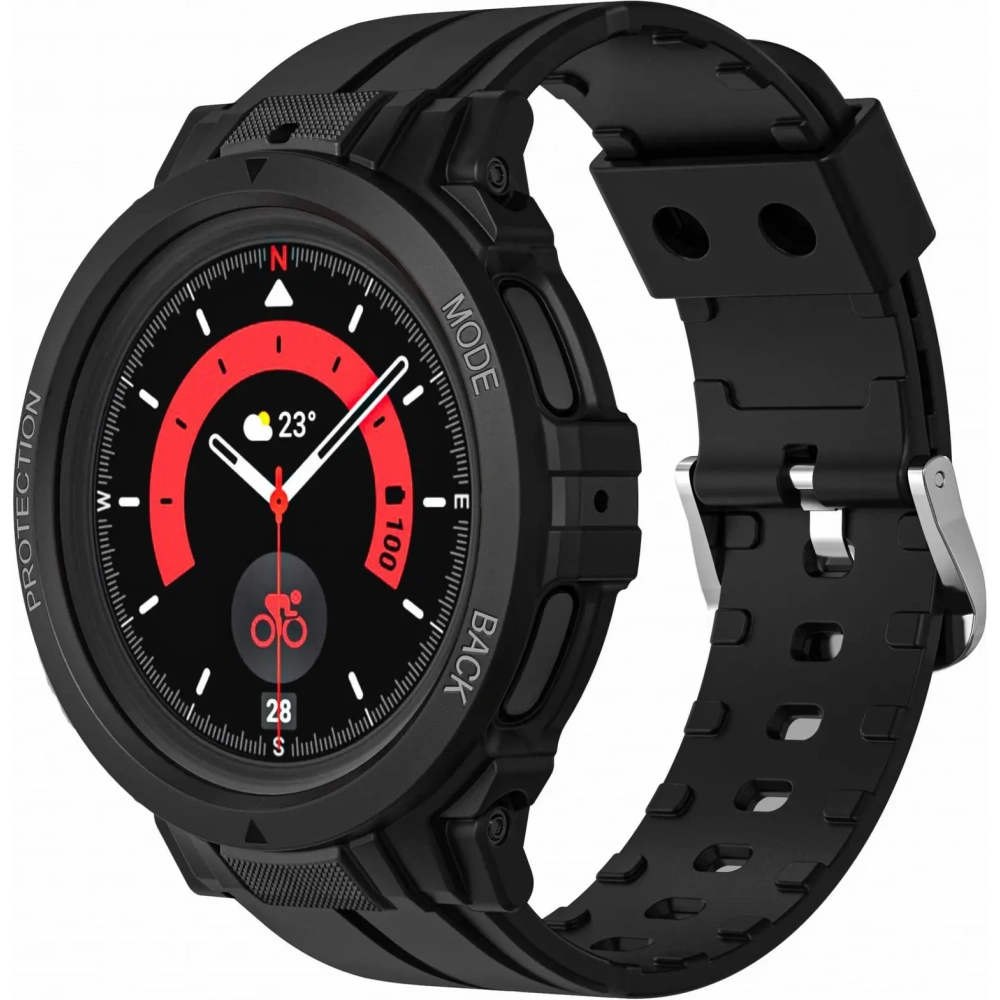 Hurtownia GSM - Bizon Strap + Case Uhr Action Pro Samsung Galaxy Watch 5 Pro 45 mm schwarz - BIZ1811 - {ean13} - Hurt