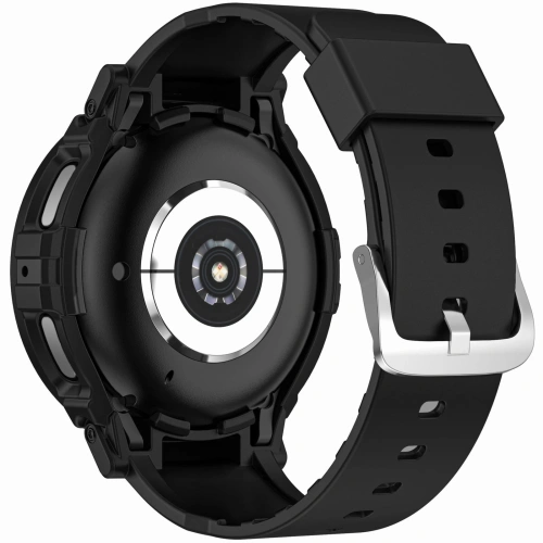 Etui z paskiem Bizon Strap + Case Watch Action Pro do Samsung Galaxy Watch 5 Pro 45 mm czarne