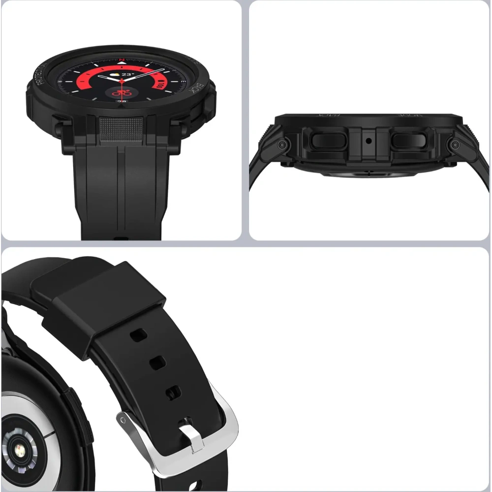 Hurtownia GSM - Bizon Strap + Case Uhr Action Pro Samsung Galaxy Watch 5 Pro 45 mm schwarz - BIZ1811 - {ean13} - Hurt