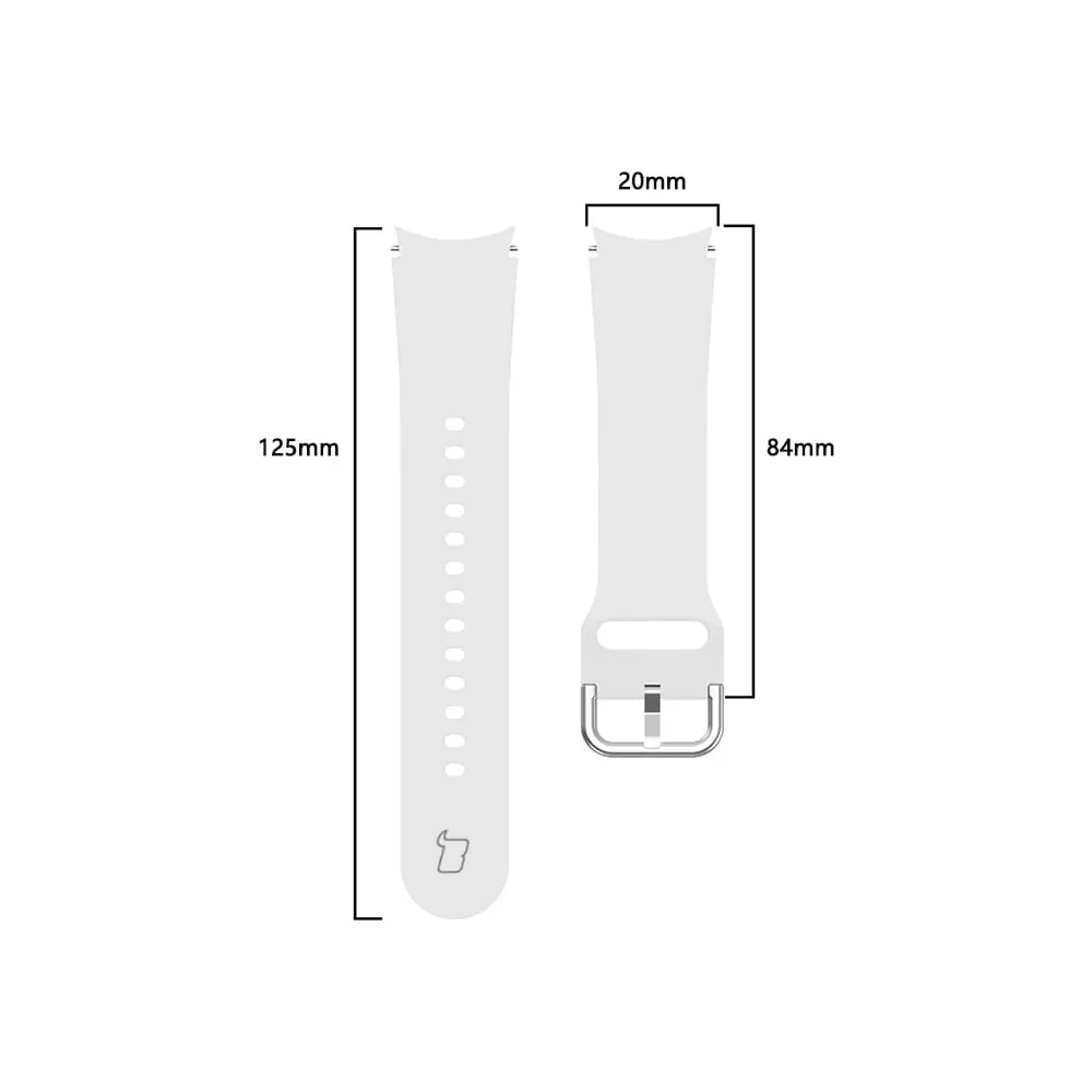 Hurtownia GSM - Pasek Bizon Strap Watch Silicone do Samsung Galaxy Watch 20 mm bílý - BIZ1814 - {ean13} - Hurt