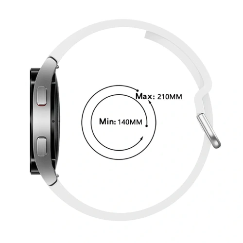 Pasek Bizon Strap Watch Silicone do Samsung Galaxy Watch 20 mm biały