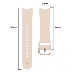 Wholesale Bizon Strap Watch Silicone Samsung Galaxy Watch 20 mm light rose - BIZ1815 - {ean13} - Hurt