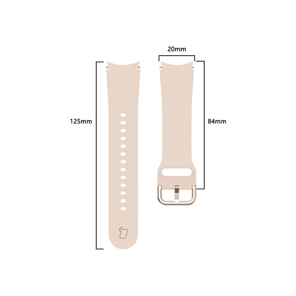 Hurtownia GSM - Pasek Bizon Strap Watch Silicone do Samsung Galaxy Watch 20 mm jasnoróżowy - BIZ1815 - {ean13} - Hurt