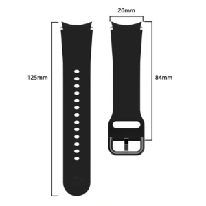 Hurtownia GSM - Pasek Bizon Strap Watch Silicone do Samsung Galaxy Watch 20 mm černý - BIZ1816 - {ean13} - Hurt