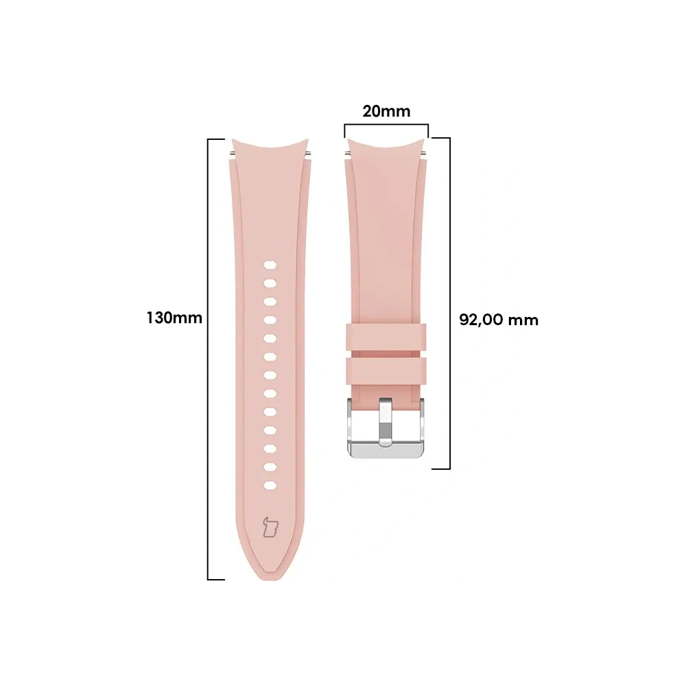 Hurtownia GSM - Pasek Bizon Strap Watch Silicone Pro do Samsung Galaxy Watch 20 mm jasnoróżowy - BIZ1817 - {ean13} - Hurt