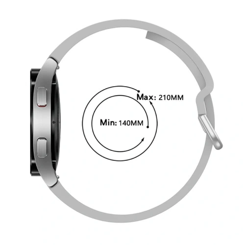 Pasek Bizon Strap Watch Silicone do Samsung Galaxy Watch 20 mm jasnoszary