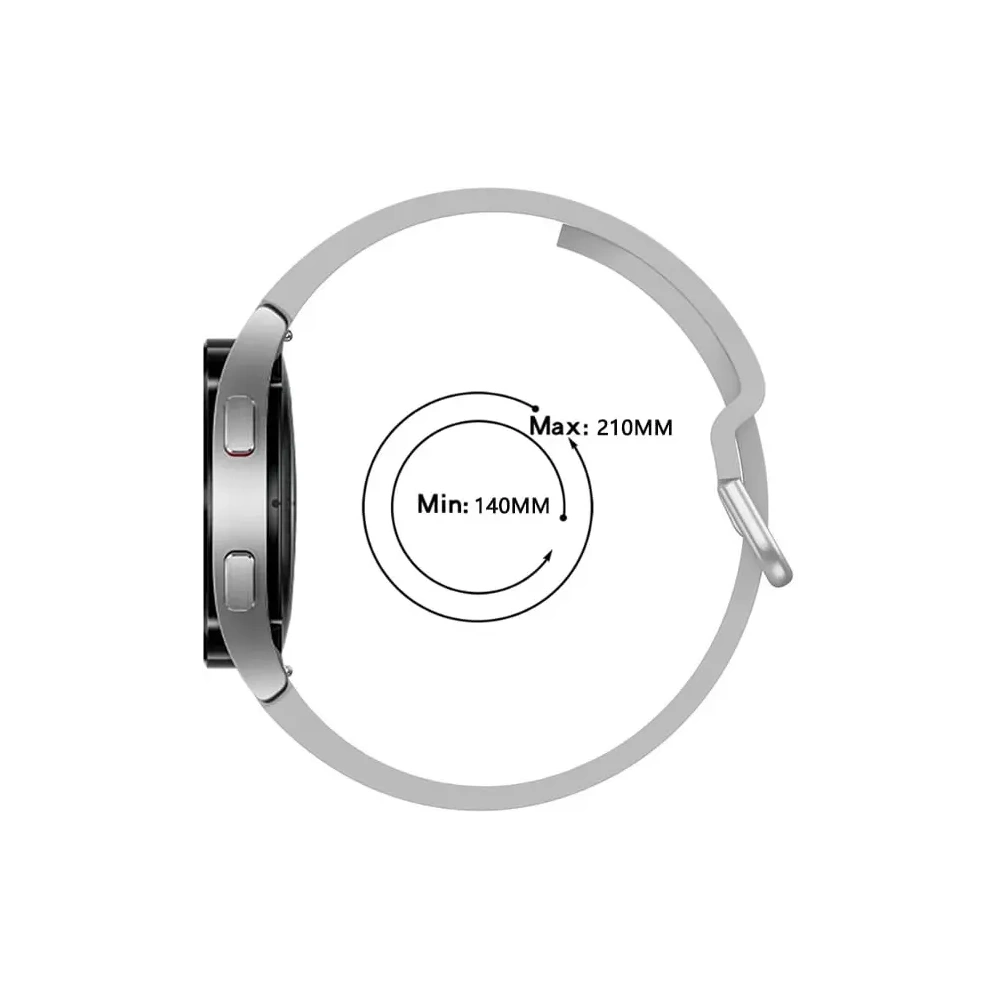 Wholesale Bizon Strap Watch Silicone Samsung Galaxy Watch 20 mm light grey - BIZ1818 - {ean13} - Hurt
