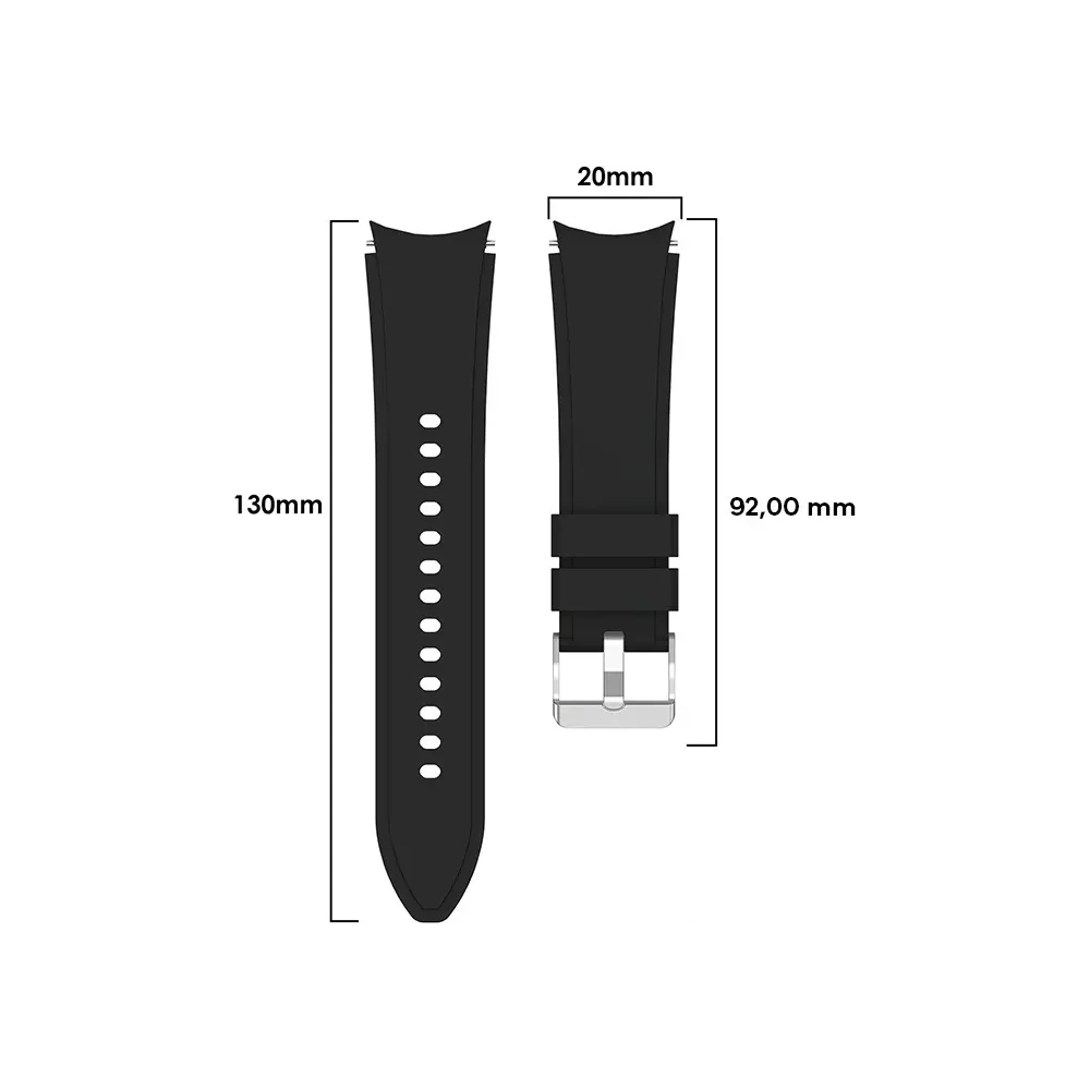 Hurtownia GSM - Pasek Bizon Strap Watch Silicone Pro do Samsung Galaxy Watch 20 mm czarny - BIZ1819 - {ean13} - Hurt