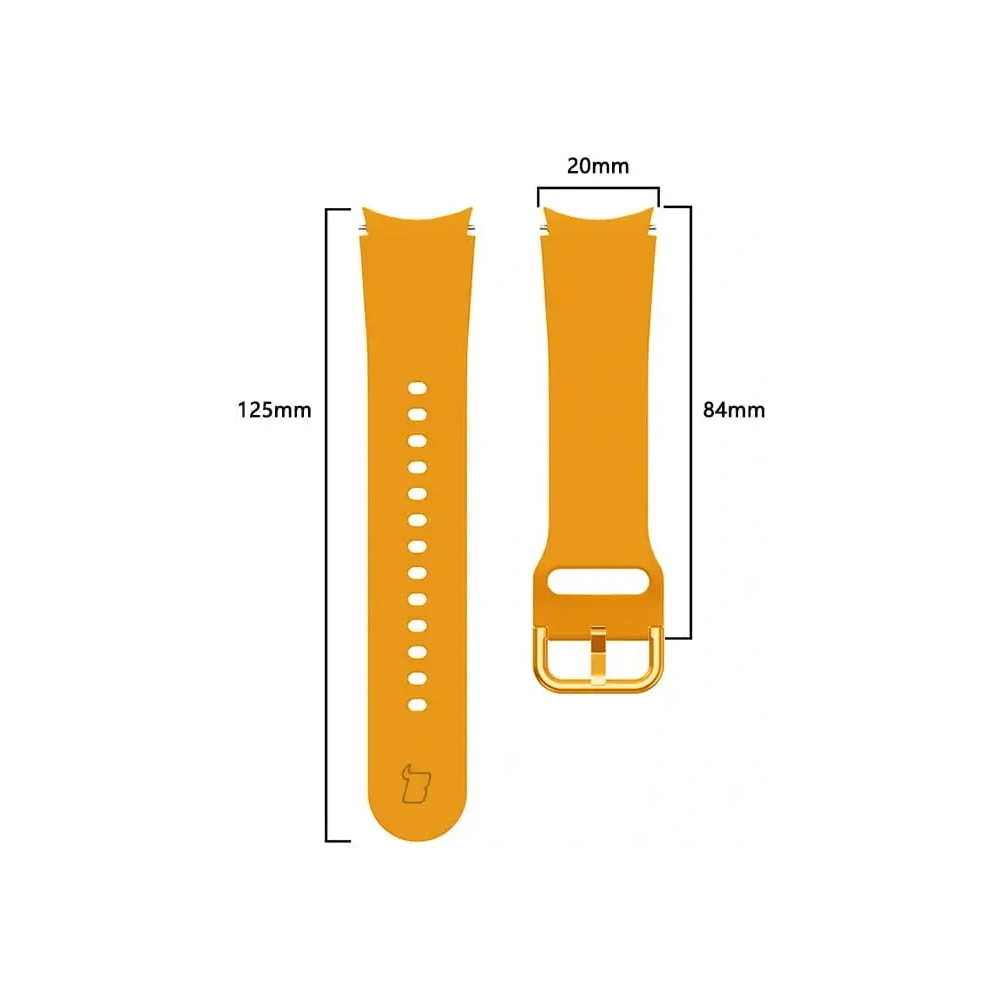 Hurtownia GSM - Pasek Bizon Strap Watch Silicone do Samsung Galaxy Watch 20 mm marchewkowy - BIZ1820 - {ean13} - Hurt