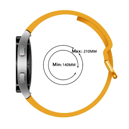 Pasek Bizon Strap Watch Silicone do Samsung Galaxy Watch 20 mm marchewkowy