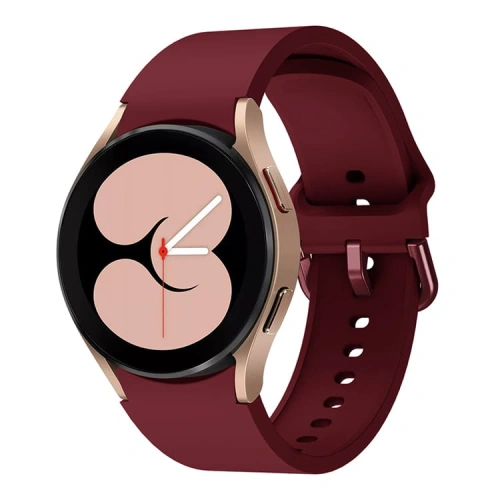 Pasek Bizon Strap Watch Silicone do Samsung Galaxy Watch 20 mm burgundowy
