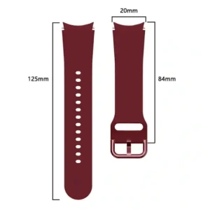 Hurtownia GSM - Pasek Bizon Strap Watch Silicone do Samsung Galaxy Watch 20 mm burgundský - BIZ1821 - {ean13} - Hurt
