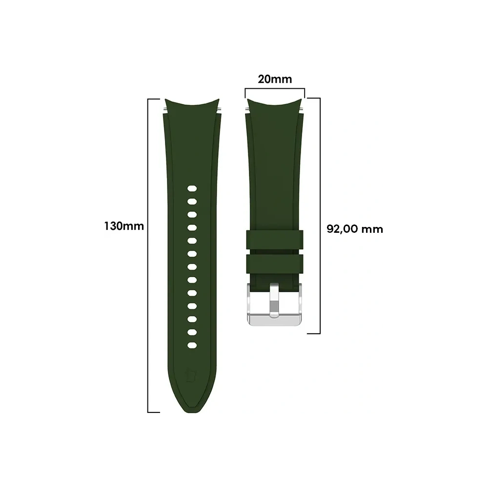 Hurtownia GSM - Pasek Bizon Strap Watch Silicone Pro do Samsung Galaxy Watch 20 mm zelený - BIZ1822 - {ean13} - Hurt