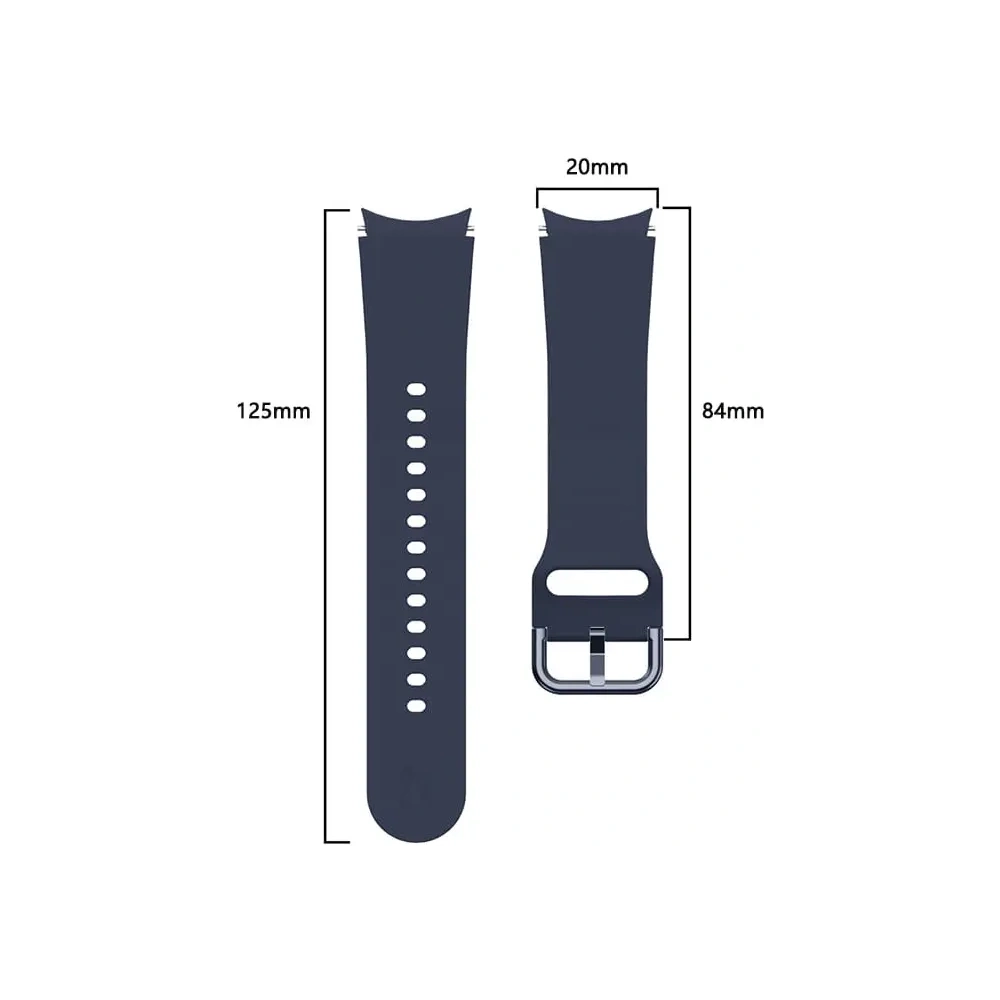Hurtownia GSM - Bizon strapás óra szilikon Samsung Galaxy Watch 20 mm sötétkék - BIZ1824 - {ean13} - Hurt
