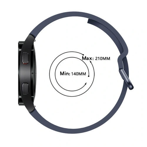 Pasek Bizon Strap Watch Silicone do Samsung Galaxy Watch 20 mm granatowy