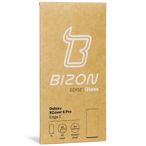 Szkło hartowane Bizon Glass Edge 2 do Samsung Galaxy XCover 6 Pro czarne