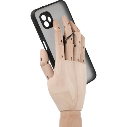 Etui z uchwytem na palec Bizon Case Hybrid Ring do Samsung Galaxy Xcover6 przydymione z czarną ramką