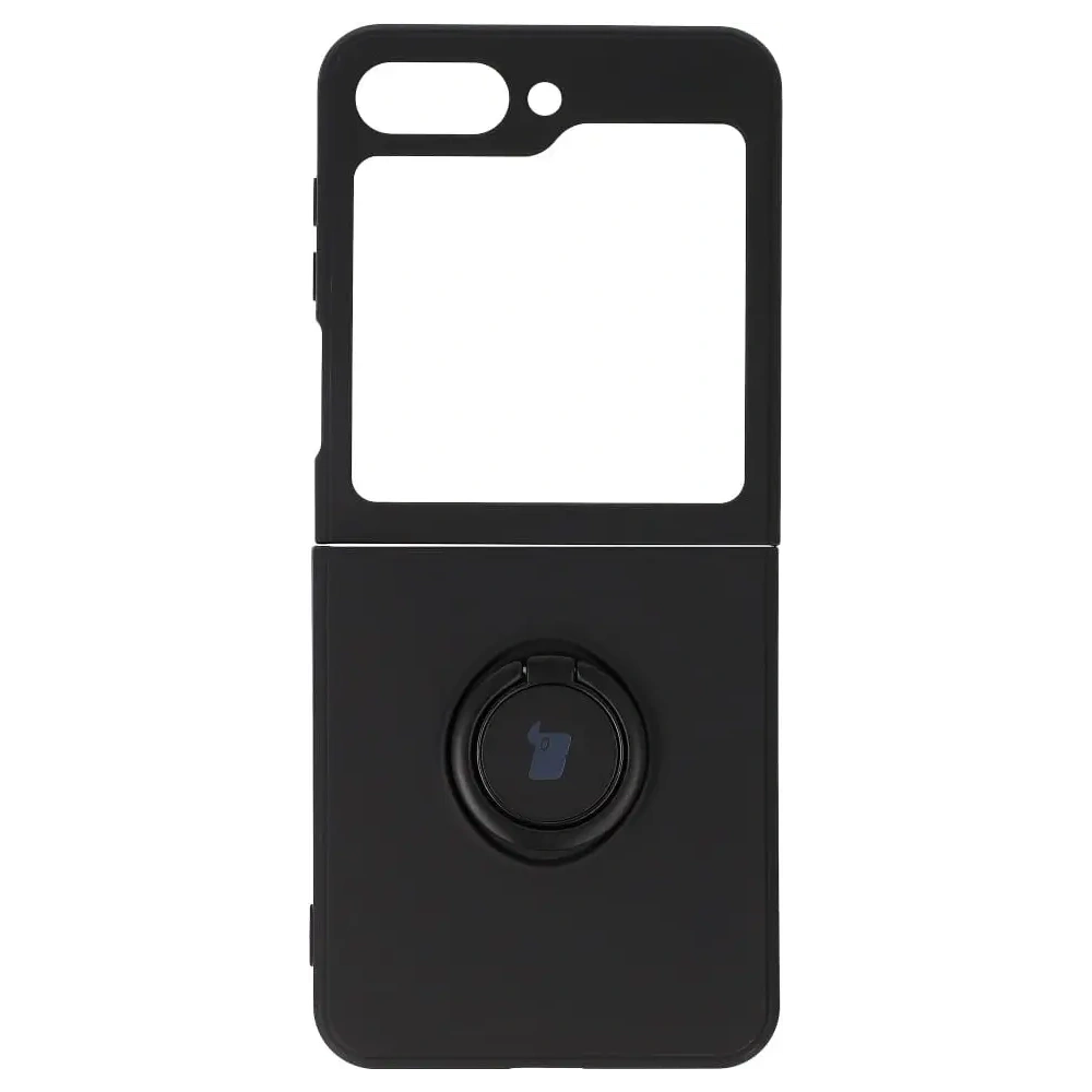 Hurtownia GSM - Bizon Case Silicone Ring Sq Samsung Galaxy Z Flip5 negru - BIZ1831 - {ean13} - Hurt