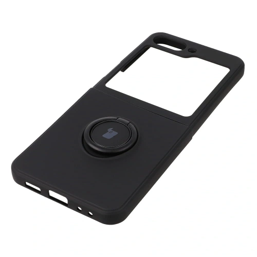 Etui Bizon Case Silicone Ring Sq do Samsung Galaxy Z Flip5 czarne